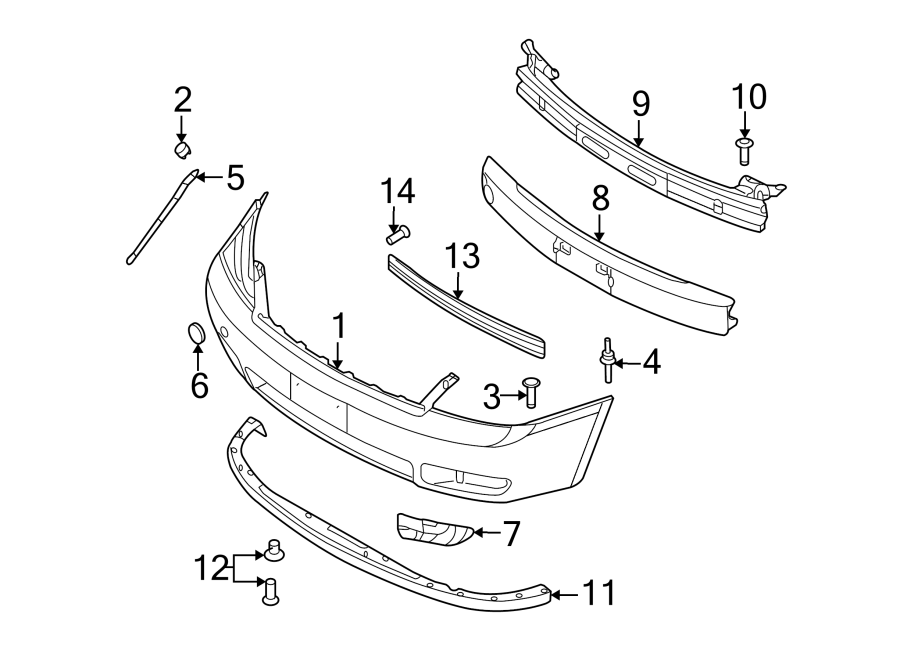 14FRONT BUMPER. BUMPER & COMPONENTS.https://images.simplepart.com/images/parts/motor/fullsize/2416005.png