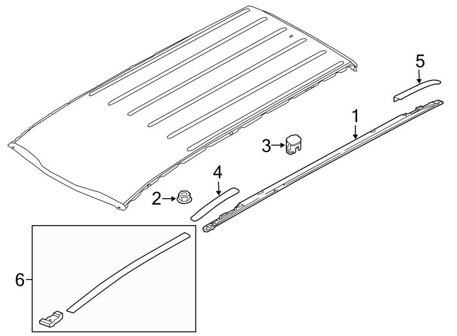 Kia Sedona Roof Rack Cover Left Rear W O SUNROOF W 87261A9000   2418460 