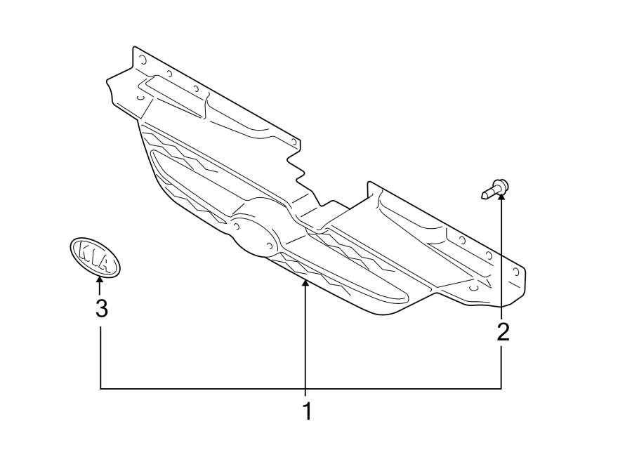 Diagram GRILLE & COMPONENTS. for your Kia Seltos  