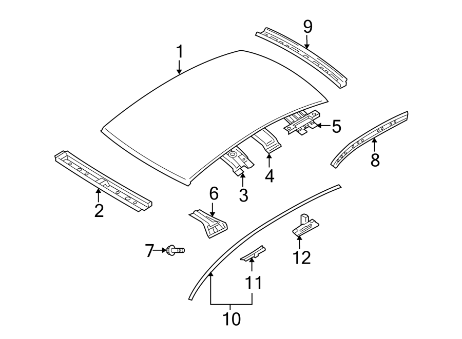 7EXTERIOR TRIM. ROOF & COMPONENTS.https://images.simplepart.com/images/parts/motor/fullsize/2420287.png