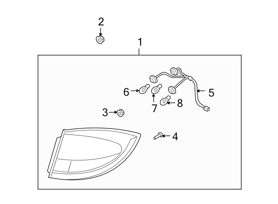 Diagram REAR LAMPS. TAIL LAMPS. for your 2021 Kia Rio   