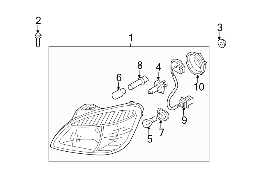 3FRONT LAMPS. HEADLAMP COMPONENTS.https://images.simplepart.com/images/parts/motor/fullsize/2421020.png