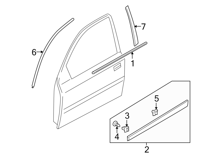 3FRONT DOOR. EXTERIOR TRIM.https://images.simplepart.com/images/parts/motor/fullsize/2421405.png