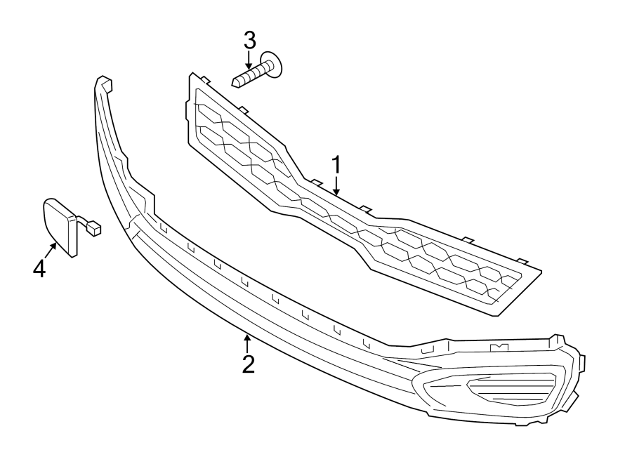 2FRONT BUMPER & GRILLE. GRILLE & COMPONENTS.https://images.simplepart.com/images/parts/motor/fullsize/2422010.png