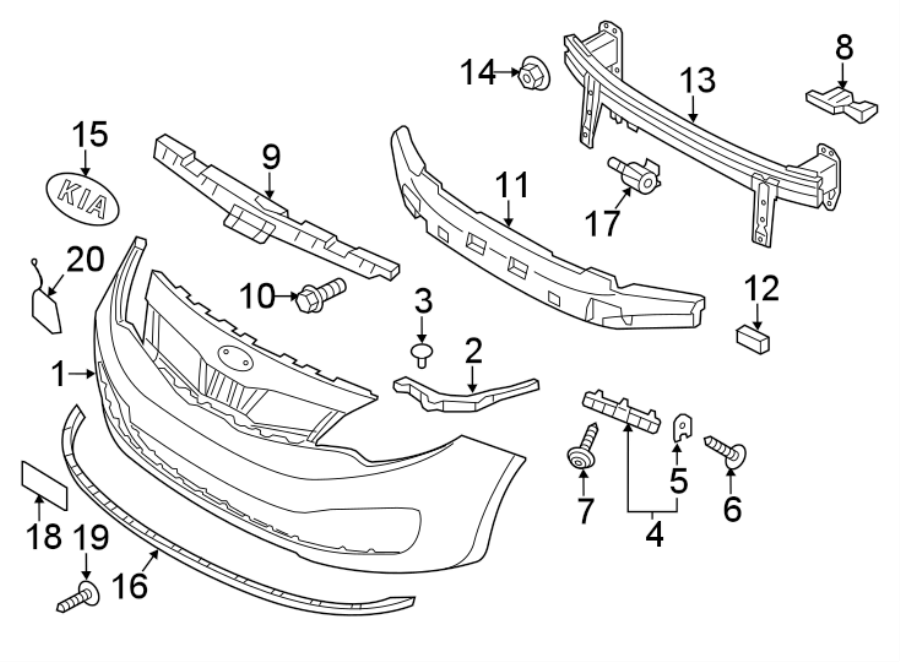 4FRONT BUMPER & GRILLE. BUMPER & COMPONENTS.https://images.simplepart.com/images/parts/motor/fullsize/2422017.png