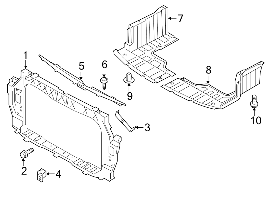 Kia Rio Radiator Support Access Cover (Front, Upper) - 863531W200 | KIA ...