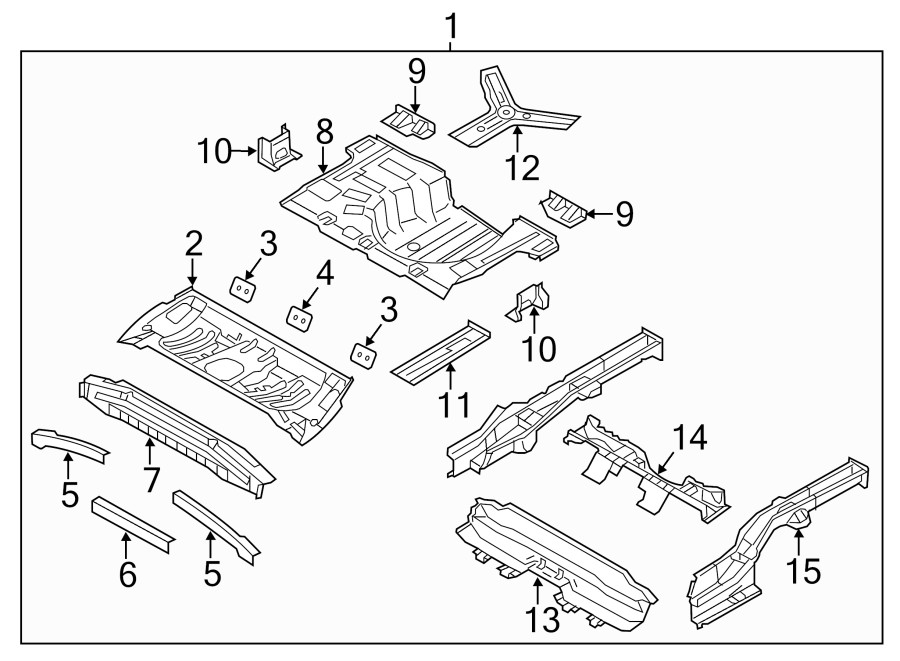 11Rear body & floor. Steering gear & linkage. Floor & rails.https://images.simplepart.com/images/parts/motor/fullsize/2422590.png