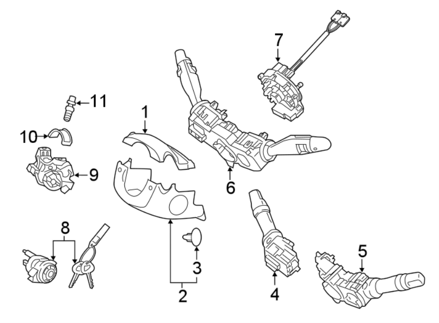 9STEERING COLUMN. SHROUD. SWITCHES & LEVERS.https://images.simplepart.com/images/parts/motor/fullsize/2423240.png