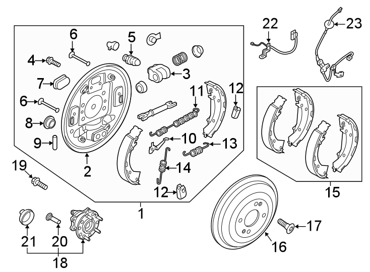 19REAR SUSPENSION. BRAKE COMPONENTS.https://images.simplepart.com/images/parts/motor/fullsize/2423560.png