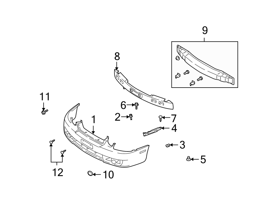 6FRONT BUMPER. BUMPER & COMPONENTS.https://images.simplepart.com/images/parts/motor/fullsize/2430025.png