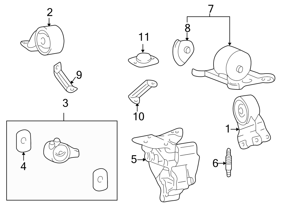 1ENGINE / TRANSAXLE. ENGINE & TRANS MOUNTING.https://images.simplepart.com/images/parts/motor/fullsize/2430280.png