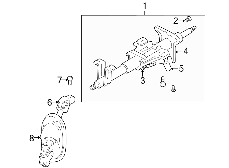 6STEERING COLUMN ASSEMBLY.https://images.simplepart.com/images/parts/motor/fullsize/2430460.png