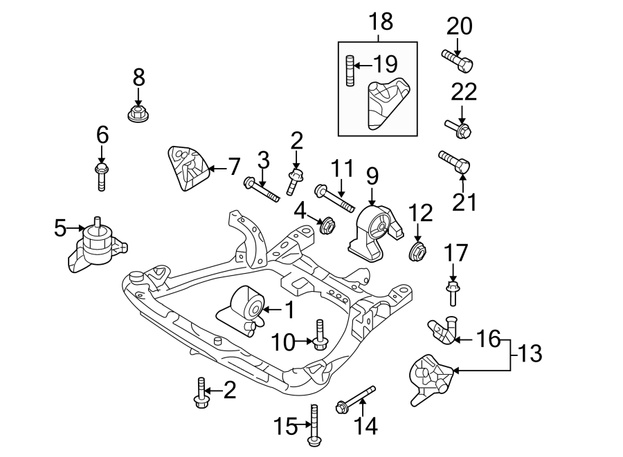 13ENGINE / TRANSAXLE. ENGINE & TRANS MOUNTING.https://images.simplepart.com/images/parts/motor/fullsize/2432215.png