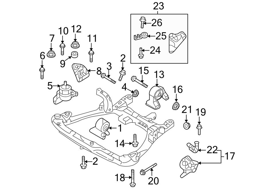 18ENGINE / TRANSAXLE. ENGINE & TRANS MOUNTING.https://images.simplepart.com/images/parts/motor/fullsize/2432240.png