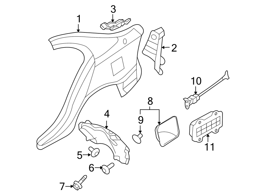 9QUARTER PANEL & COMPONENTS.https://images.simplepart.com/images/parts/motor/fullsize/2432555.png