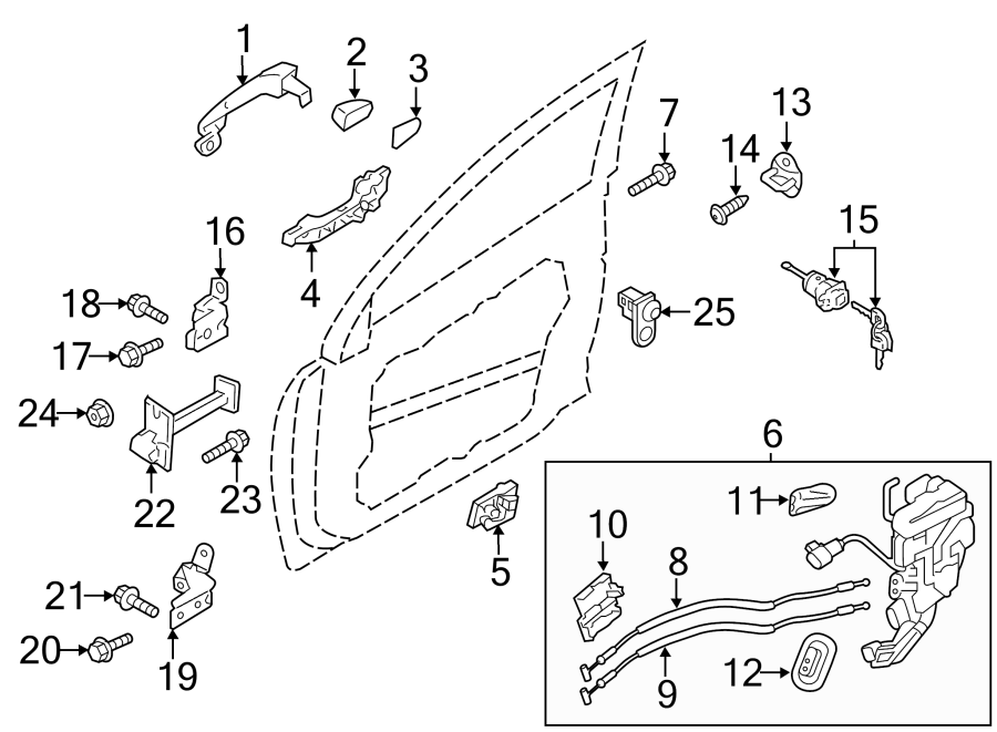 23FRONT DOOR. LOCK & HARDWARE.https://images.simplepart.com/images/parts/motor/fullsize/2433505.png