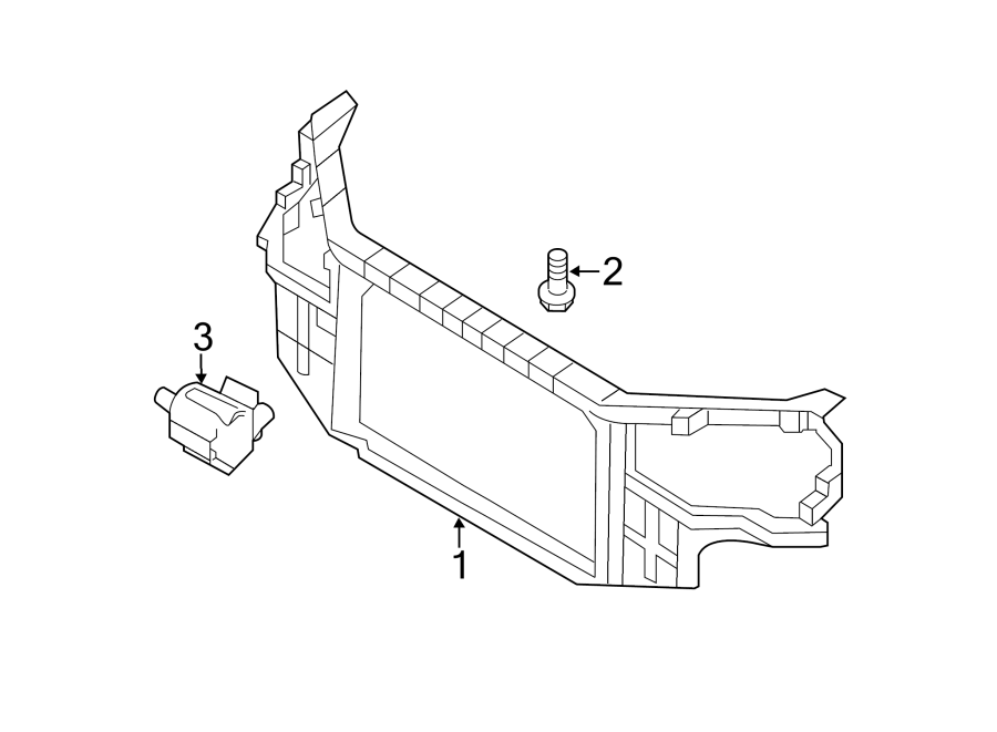 Diagram RADIATOR SUPPORT. for your Kia