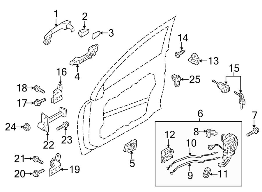 23FRONT DOOR. LOCK & HARDWARE.https://images.simplepart.com/images/parts/motor/fullsize/2434505.png