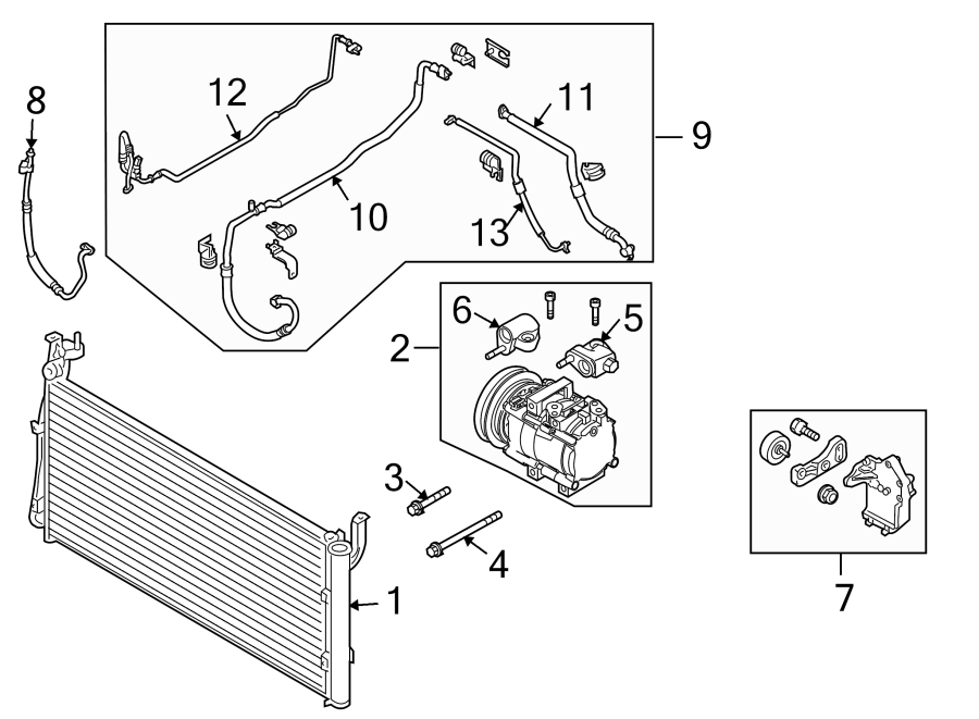 3AIR CONDITIONER & HEATER. COMPRESSOR & LINES. CONDENSER.https://images.simplepart.com/images/parts/motor/fullsize/2435070.png