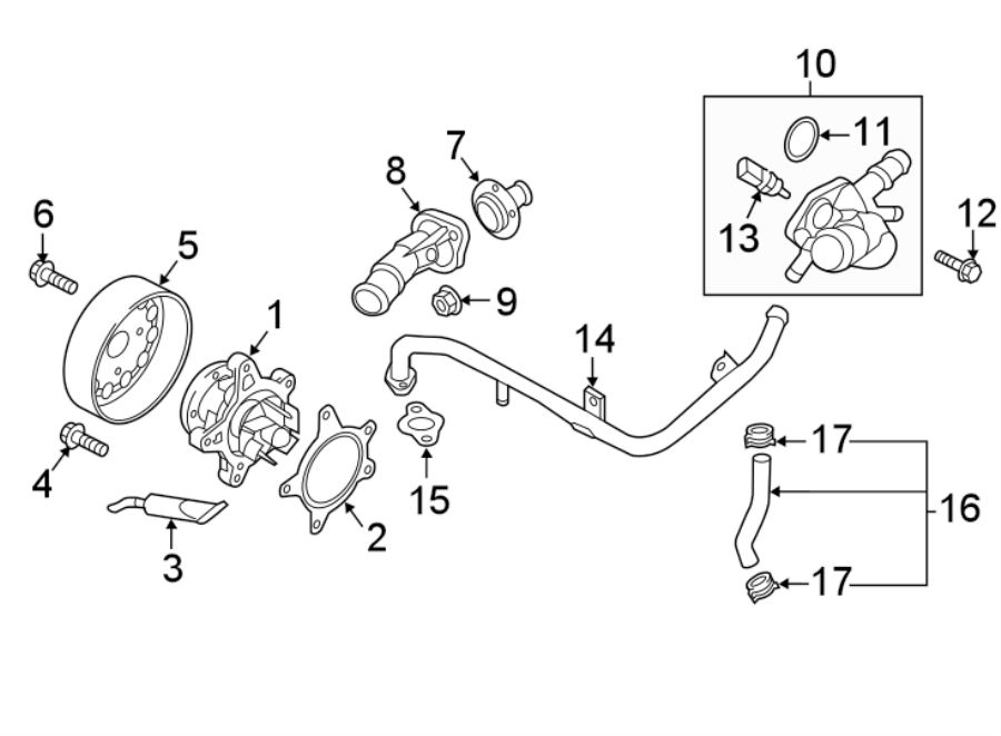 Kia Optima Coolant. Control. Water. Outlet. Flange - 256002B701 | KIA ...