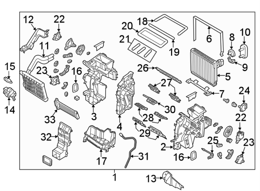 25AIR CONDITIONER & HEATER. EVAPORATOR & HEATER COMPONENTS.https://images.simplepart.com/images/parts/motor/fullsize/2436133.png