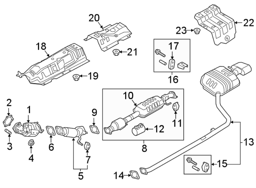 11EXHAUST SYSTEM. EXHAUST COMPONENTS.https://images.simplepart.com/images/parts/motor/fullsize/2436385.png