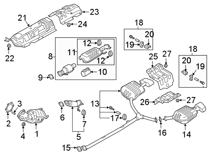 2020 Kia Niro EV Catalytic Converter Stud. 1.6 LITER. 201618