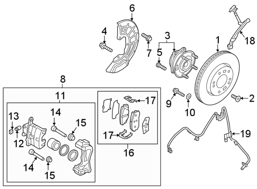 14FRONT SUSPENSION. BRAKE COMPONENTS.https://images.simplepart.com/images/parts/motor/fullsize/2436440.png