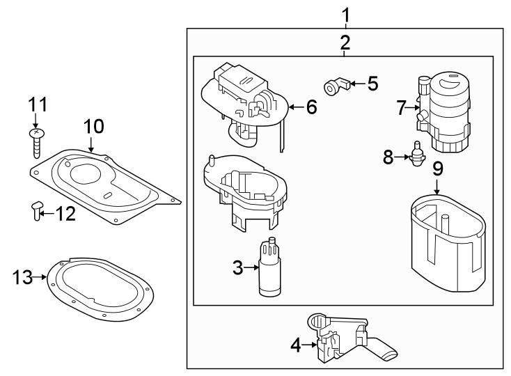 13Fuel system components.https://images.simplepart.com/images/parts/motor/fullsize/2436731.png