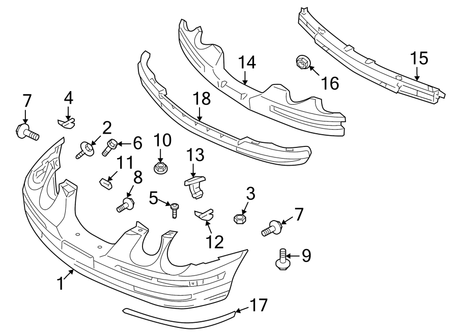 2FRONT BUMPER. BUMPER & COMPONENTS.https://images.simplepart.com/images/parts/motor/fullsize/2437010.png