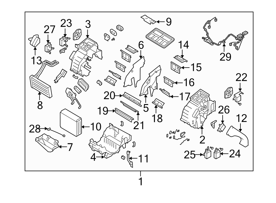 14AIR CONDITIONER & HEATER. EVAPORATOR & HEATER COMPONENTS.https://images.simplepart.com/images/parts/motor/fullsize/2437080.png