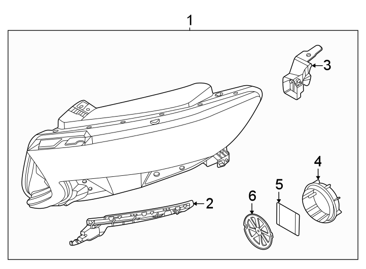 Diagram Front lamps. Headlamp components. for your 2018 Kia Forte 2.0L M/T LX Sedan 