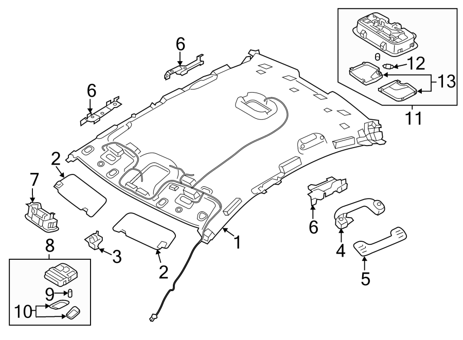 Diagram INTERIOR TRIM. for your 2007 Kia Sedona   
