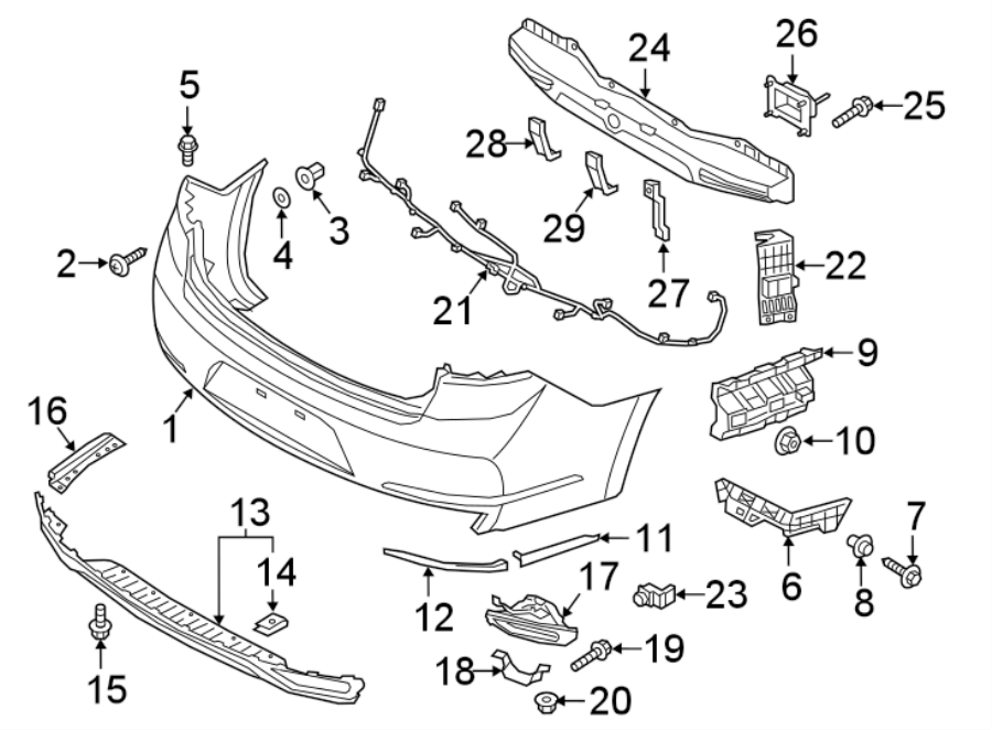 2021 Kia Soul Bumper Cover Heat Shield Bolt. 2017-19 - 1011706166B ...