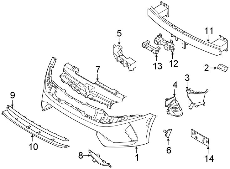 1Front bumper & grille. Bumper & components.https://images.simplepart.com/images/parts/motor/fullsize/2440005.png