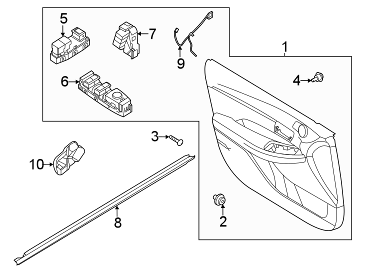 6Front door. Interior trim.https://images.simplepart.com/images/parts/motor/fullsize/2440555.png