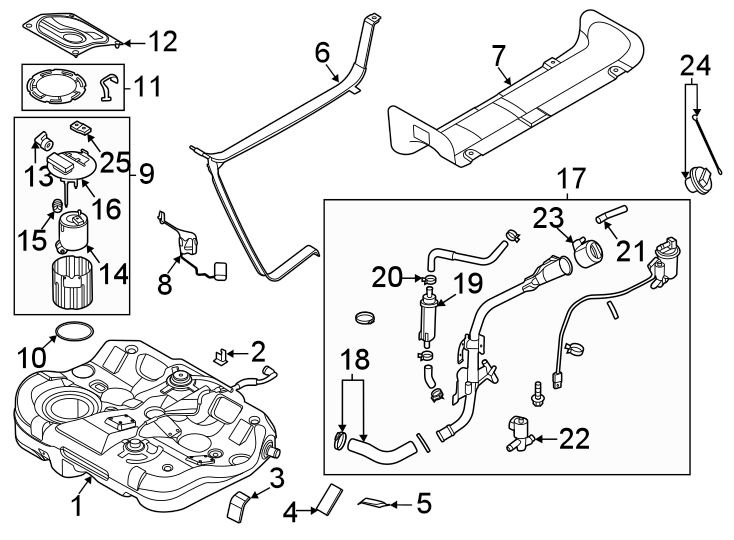 13Fuel system components.https://images.simplepart.com/images/parts/motor/fullsize/2440605.png