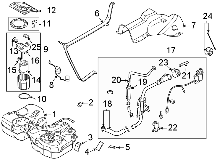 13Fuel system components.https://images.simplepart.com/images/parts/motor/fullsize/2440607.png