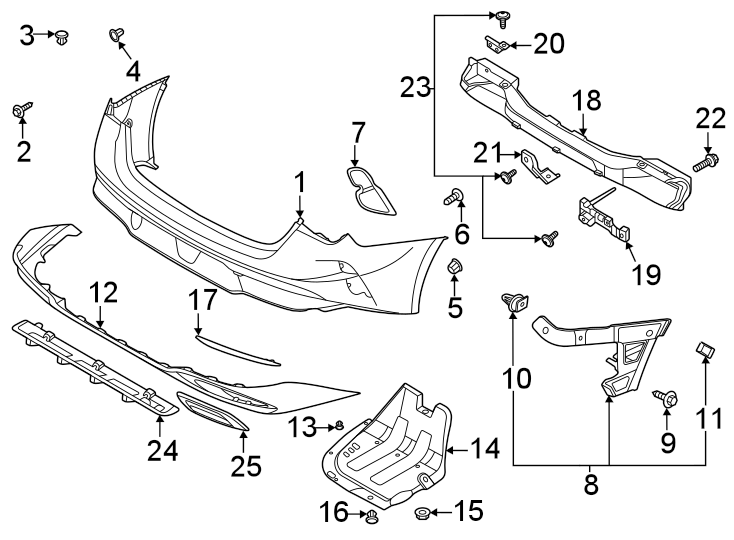 8Rear bumper. Bumper & components.https://images.simplepart.com/images/parts/motor/fullsize/2440715.png