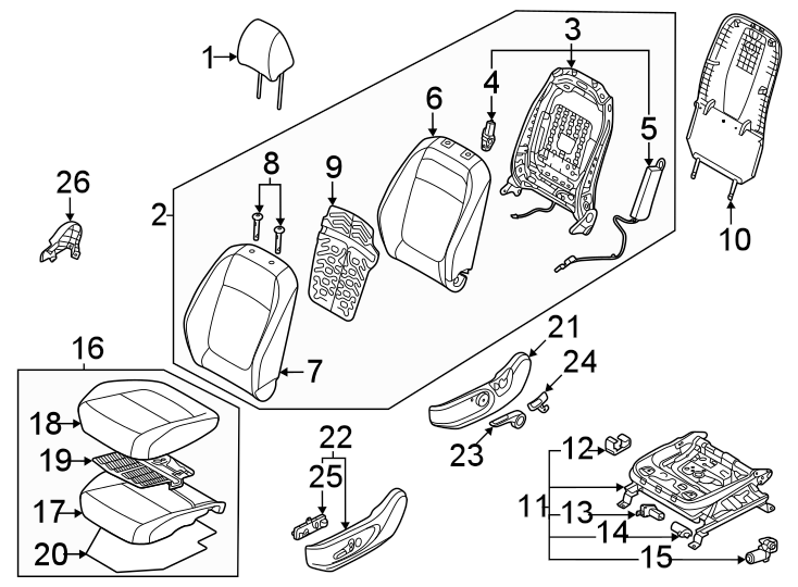 14Seats & tracks. Driver seat components.https://images.simplepart.com/images/parts/motor/fullsize/2442450.png