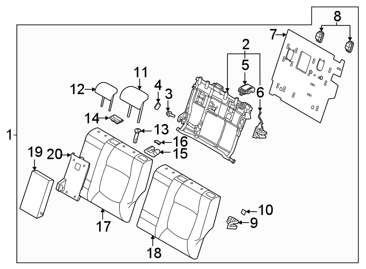 8Seats & tracks. Rear seat components.https://images.simplepart.com/images/parts/motor/fullsize/2442465.png