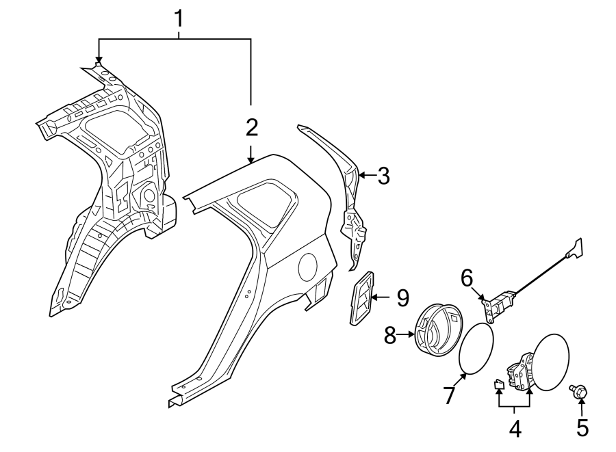 9QUARTER PANEL & COMPONENTS.https://images.simplepart.com/images/parts/motor/fullsize/2450422.png