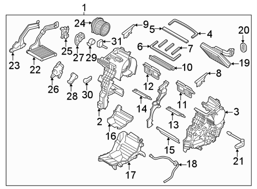 8Air conditioner & heater. Evaporator & heater components.https://images.simplepart.com/images/parts/motor/fullsize/2457081.png