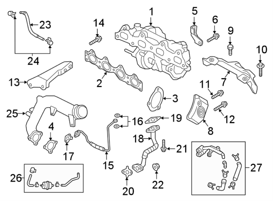 24ENGINE / TRANSAXLE. TURBOCHARGER & COMPONENTS.https://images.simplepart.com/images/parts/motor/fullsize/2457184.png