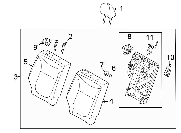 8Seats & tracks. Rear seat components.https://images.simplepart.com/images/parts/motor/fullsize/2457397.png