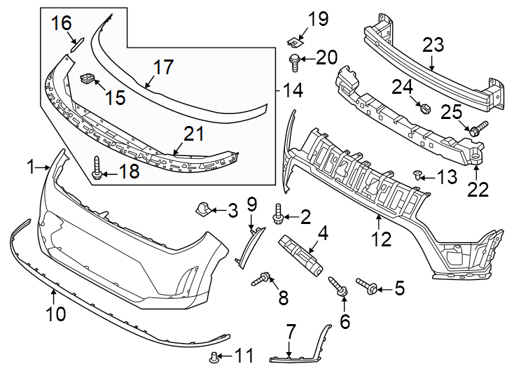 5Front bumper & grille. Bumper & components.https://images.simplepart.com/images/parts/motor/fullsize/2458021.png