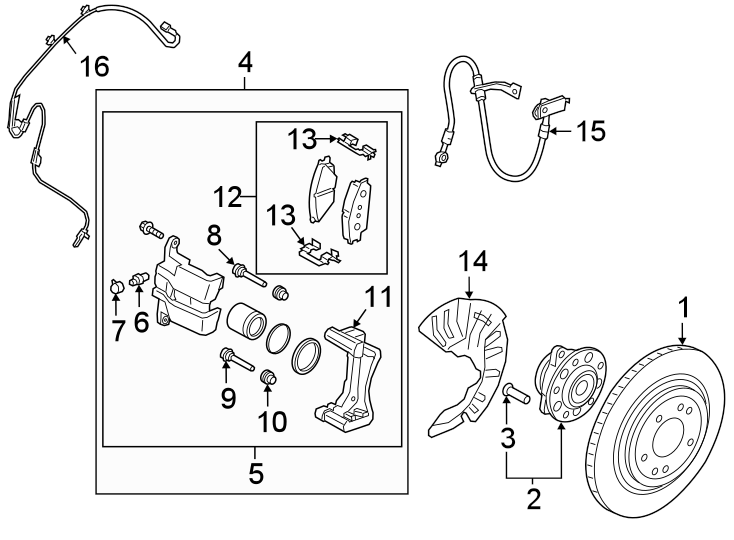 14FRONT SUSPENSION. BRAKE COMPONENTS.https://images.simplepart.com/images/parts/motor/fullsize/2458300.png