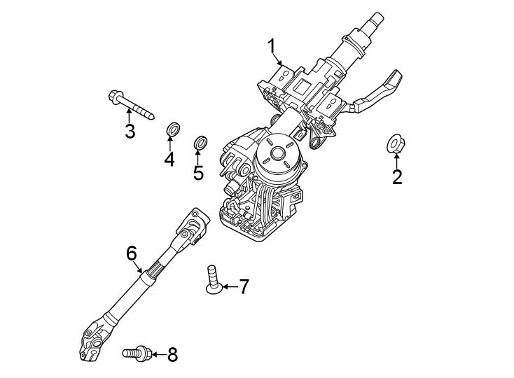 Kia Soul Steering Column. Soul; w/o Keyless Start. W - 56310K0210 | KIA ...