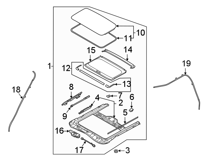 Diagram W/SUNROOF. for your Kia