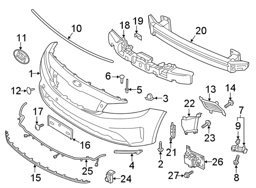 22FRONT BUMPER & GRILLE. BUMPER & COMPONENTS.https://images.simplepart.com/images/parts/motor/fullsize/2471012.png